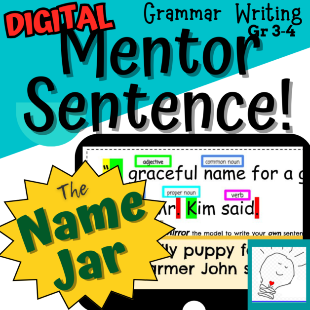 Teacheria Uno mentor sentence resource for The Name Jar